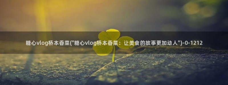 糖心vlog新入口